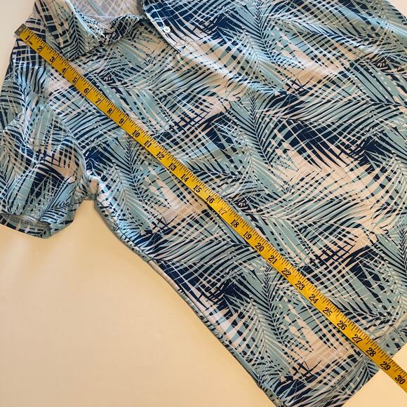 Bonobos M-Flex Palm Secret Golf Polo Shirt Mens Medium Slim Fit Blue Tropical - Picture 8 of 8